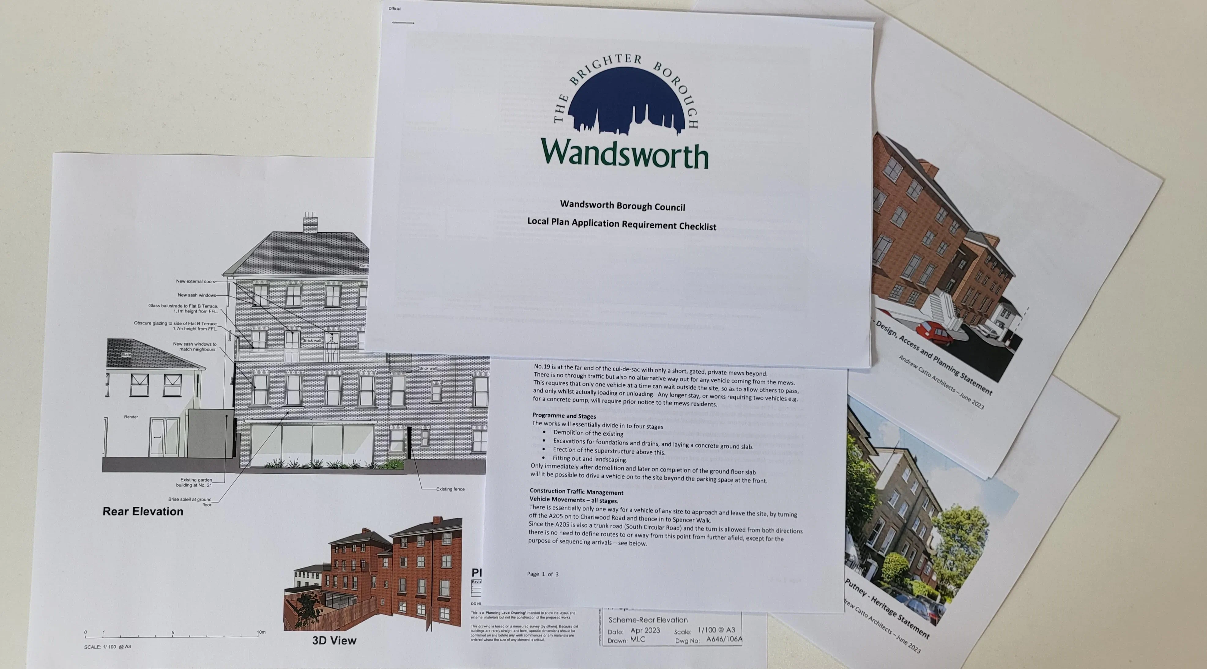 Andrew Catto Architects - Planning application documents and architectural approvals